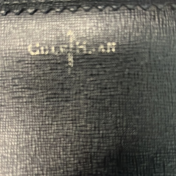 Cole Haan EUC Vintage Wallet Clutch Black Saffiano Beautiful Lacy edges - Picture 3 of 12